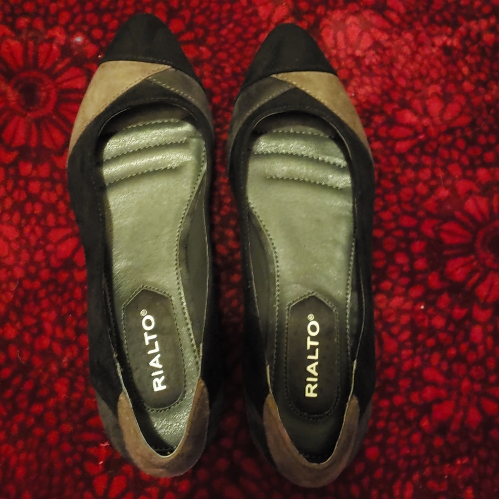 Suede muticolor flats
